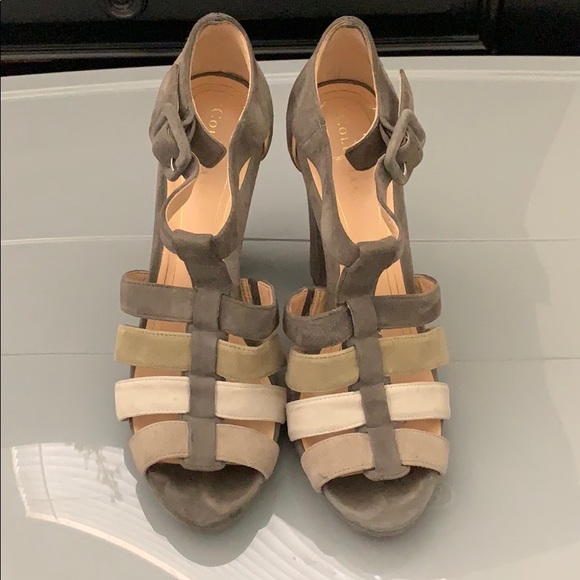 Cole Haan Shoes - Cole Haan Chelsea T-Strap Suede Sandal